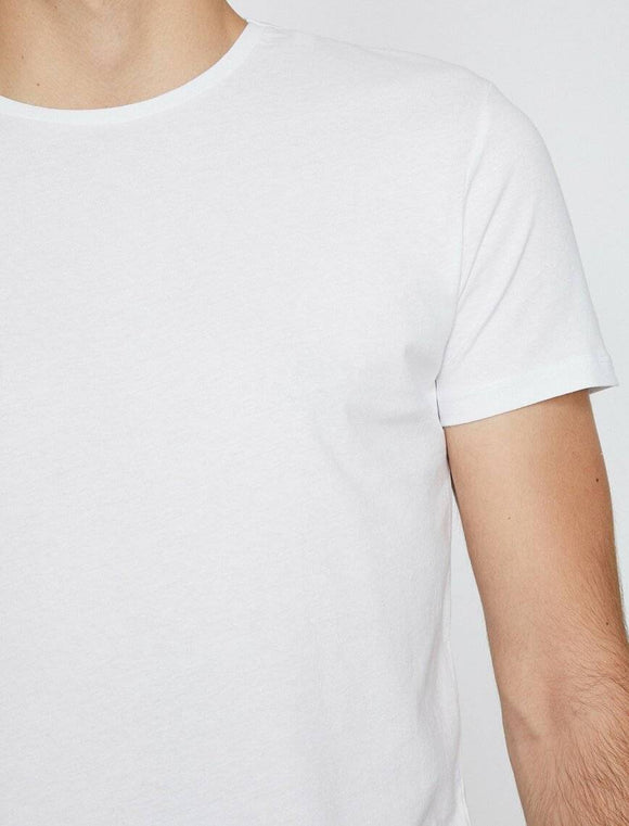 10595b White Crew Neck T-Shirt