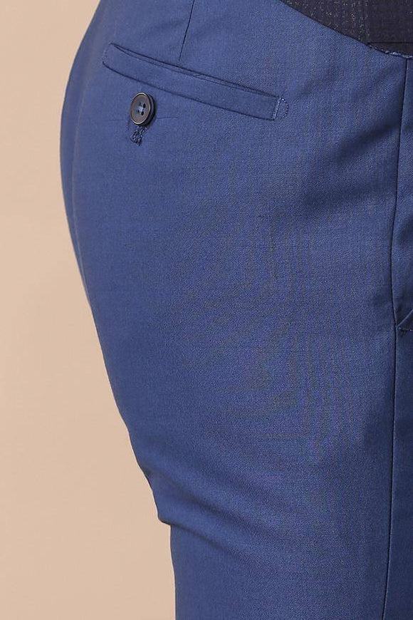 4291b Navy Blue Dot Patterned Tuxedo