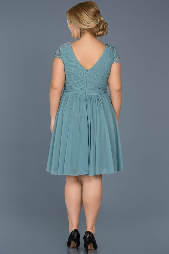 9230b Mint Green Draped Tulle Dress