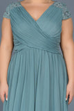 9230b Mint Green Draped Tulle Dress