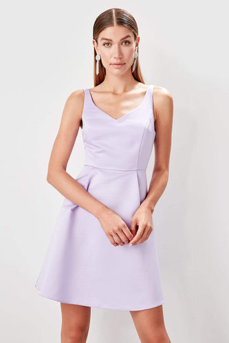 11619b Lilac A-Line Dress
