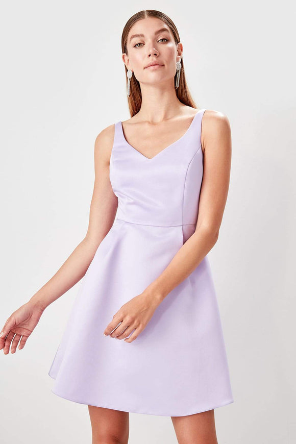 11619b Lilac A-Line Dress