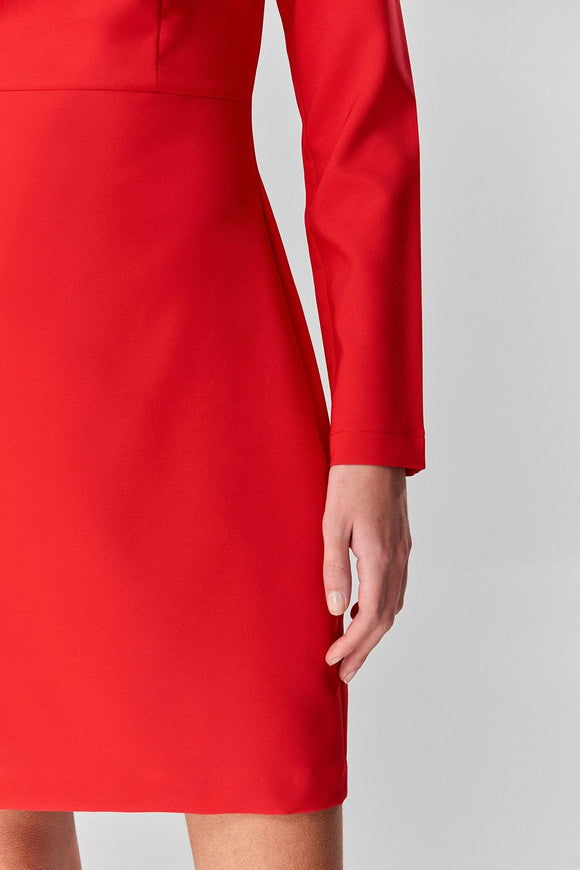 4511139b Red Pencil Dress