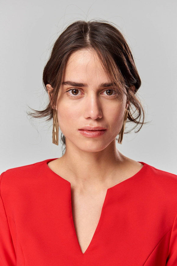 4511139b Red Pencil Dress