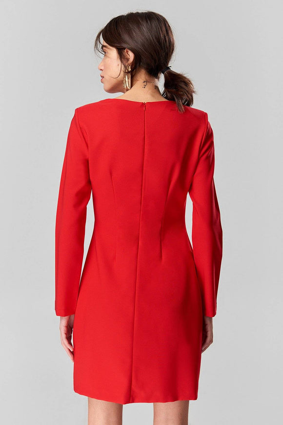 4511139b Red Pencil Dress