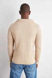 18177 Beige Knitted Cardigan