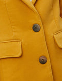 18597 Two Button Coat - Mustard