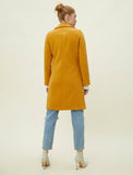 18597 Two Button Coat - Mustard