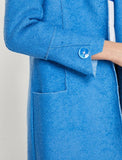 18609 Raw Edge Coat - Blue