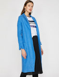 18609 Raw Edge Coat - Blue