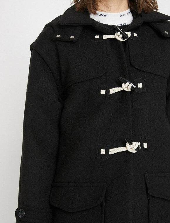 18641 Hooded Winter Coat - Black