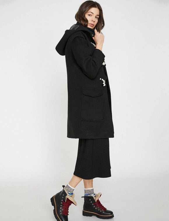 18641 Hooded Winter Coat - Black