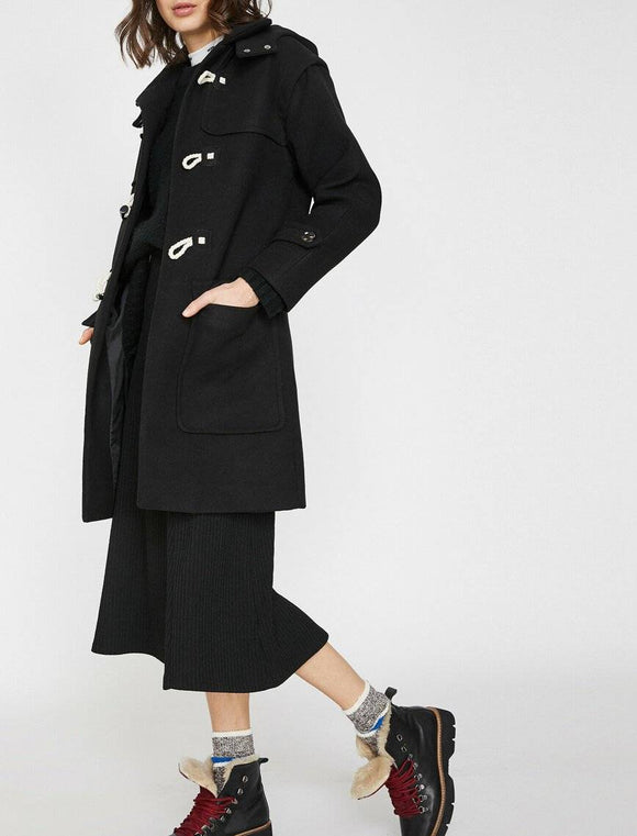 18641 Hooded Winter Coat - Black