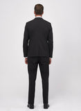 18759 Black Regular Fit Plain Suit