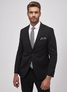 18760 Black Slim Fit Plain Suit
