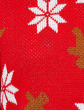19312 Patterned Turtle Neck Jumper - Red