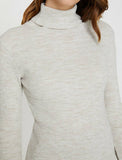 19314 Ribbed Turtleneck Jumper - Grey