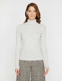 19314 Ribbed Turtleneck Jumper - Grey