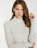 19314 Ribbed Turtleneck Jumper - Grey