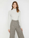 19314 Ribbed Turtleneck Jumper - Grey