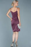 19532 Lavender Draped Wrap Skirt Satin Dress