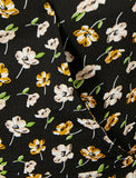 20003 Floral Patterned Dress - Black