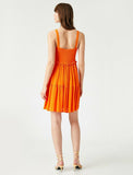 20032 Shirred Strap Dress - Orange