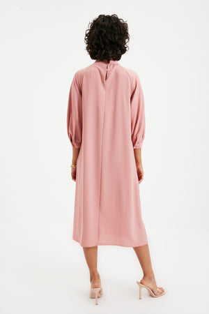 20507b Dusty Pink Midi Dress