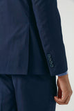 2410151b Navy Plain Slim Fit 3 Piece Suit