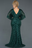  Emerald Green Long Sequins Sequin Big Size Evening Dress ABU900 