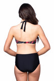 6110050 Black-Pink High Waist Bikini Set