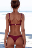 15878 burgundy stylish bikini set