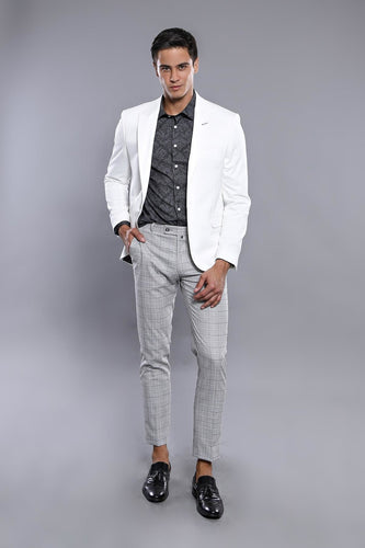 15433b Off-White Partially Lined Blazer